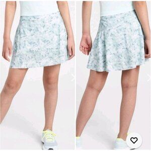 Athleta Girl Girl's Size XXL/16 Teal Camo Game Point Tennis Active Skort